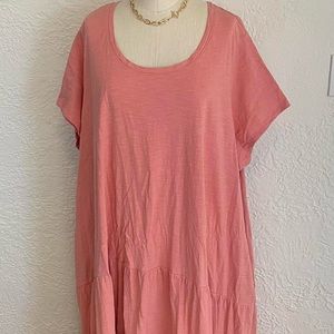 peach tiered t-shirt dress from Terra & Sky